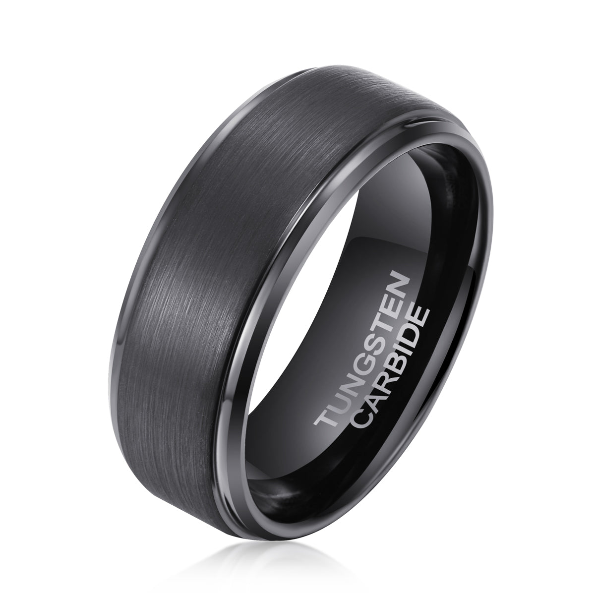 Mens black tungsten on sale rings