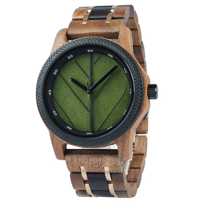 Unique Male Walnut & Eboy Wooden Watch GT155-3 Men's watch Bobo Bird 