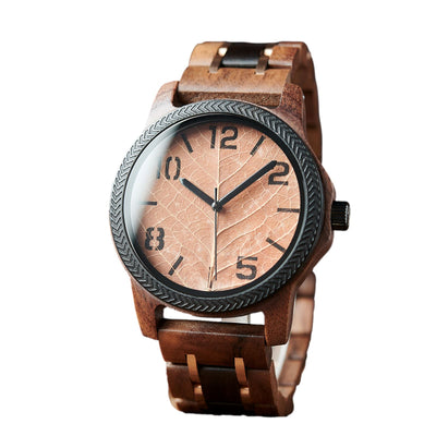 Unique Male Walnut & Eboy Wooden Watch GT155-4 Men's watch Bobo Bird 